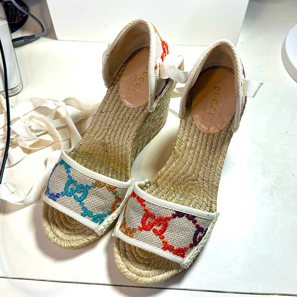 Gucci Multi Lace Up Espadrille